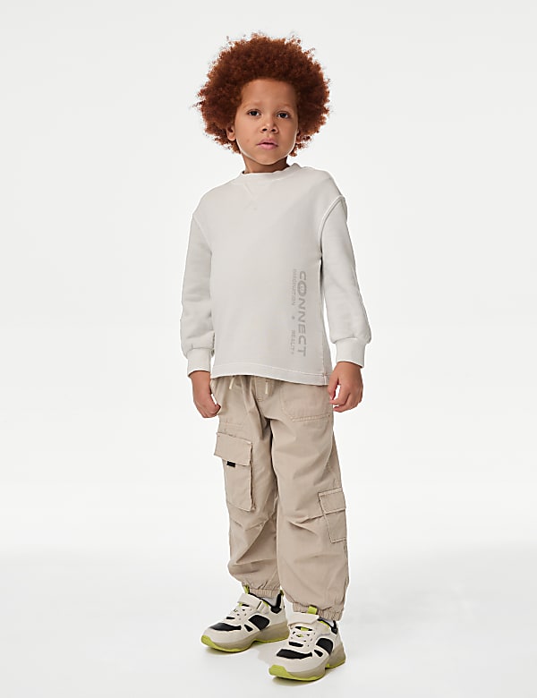 Cotton Rich Slogan Print Top (1-8 Yrs) - IT