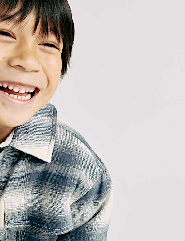 Surchemise 100 % coton à carreaux avec doublure imitation peau de mouton (du 2 au 10 ans) - LU