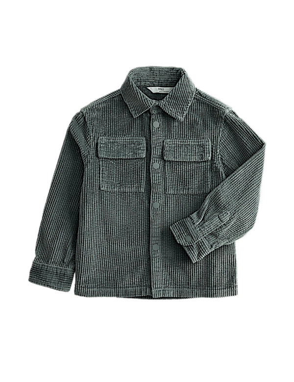 Pure Cotton Corduroy Shirt (2-8 Yrs)