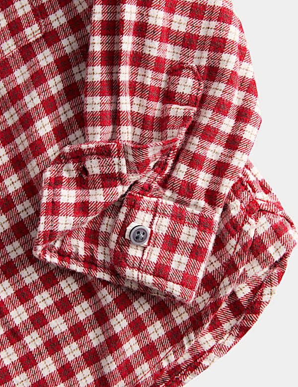 חולצה משובצת מכותנה טהורה (8-2 שנים) - IL