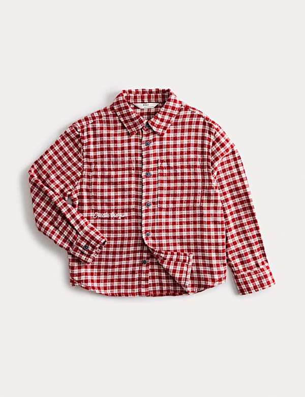 Pure Cotton Checked Shirt (2-8 Yrs) - AL
