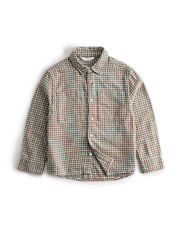 Pure Cotton Checked Shirt (2-8 Yrs)