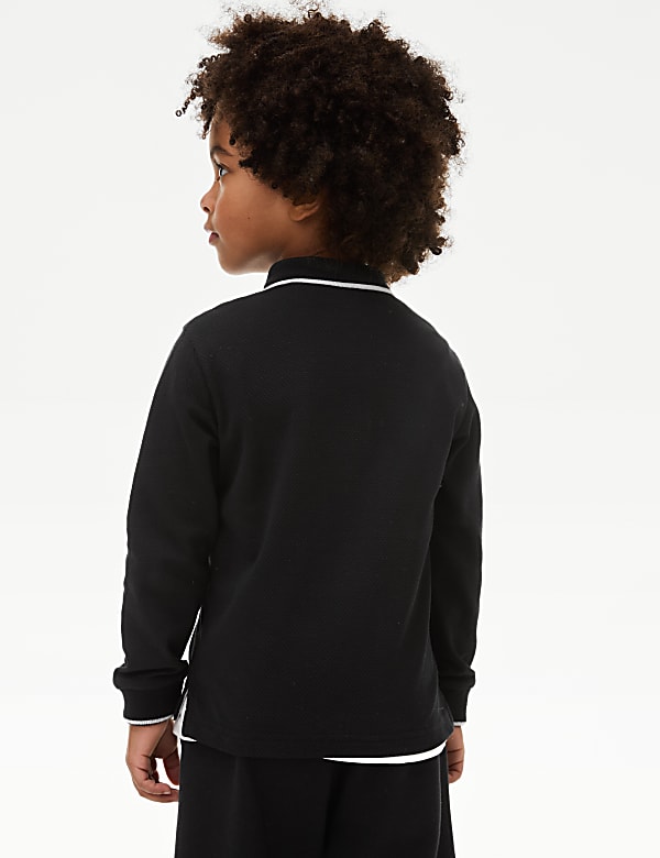 Cotton Rich Tipped Polo Shirt (1-8 Yrs) - CY