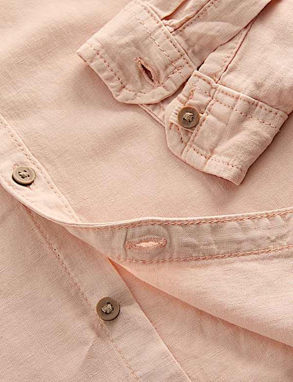 Linen Rich Grandad Shirt (2-8 Yrs)