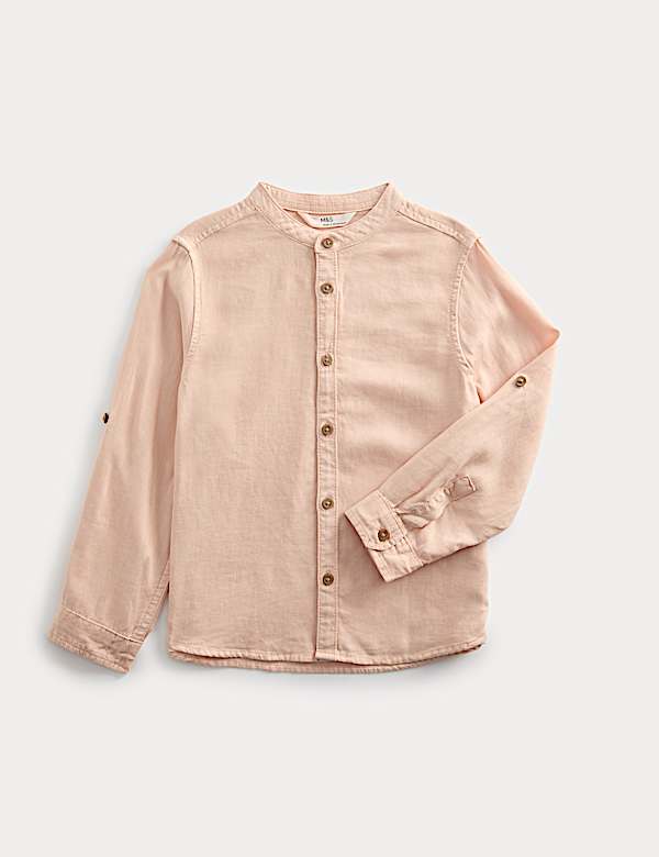 Linen Rich Grandad Shirt (2-8 Yrs)