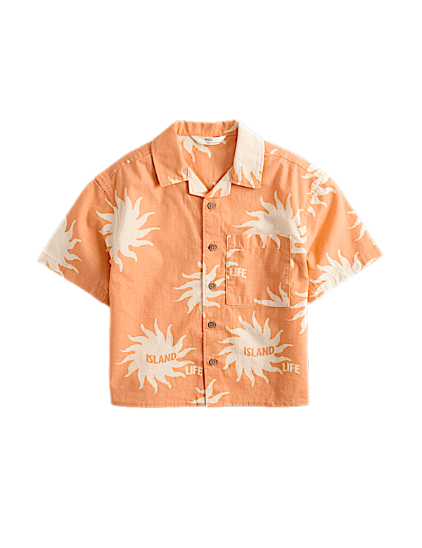 Pure Cotton Patterned Shirt (2-8 Yrs)