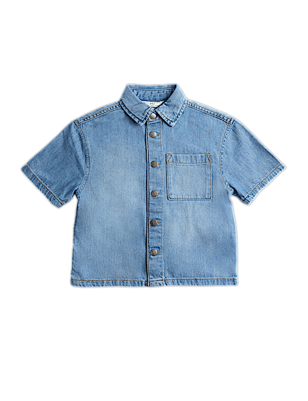 Pure Cotton Denim Shirt (2-8 Yrs)