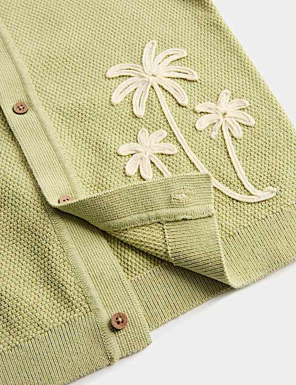 Pure Cotton Knitted Embroidered Polo Shirt (2-8 Yrs)