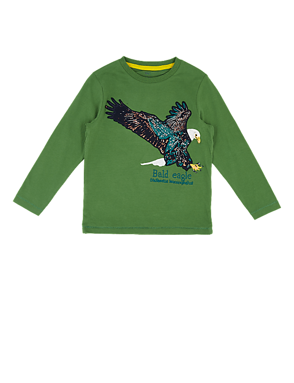 Cotton Embroidered Eagle Top