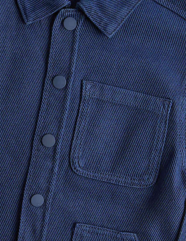 Pure Cotton Denim Twill Overshirt (2-8 Yrs)