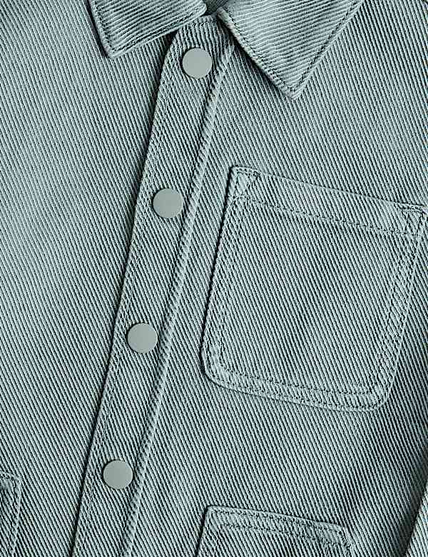 Pure Cotton Denim Twill Overshirt (2-8 Yrs)