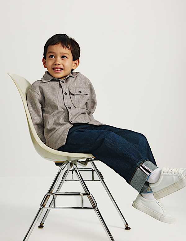 Pure Cotton Brushed Striped Shirt (2-8 Yrs) - CH