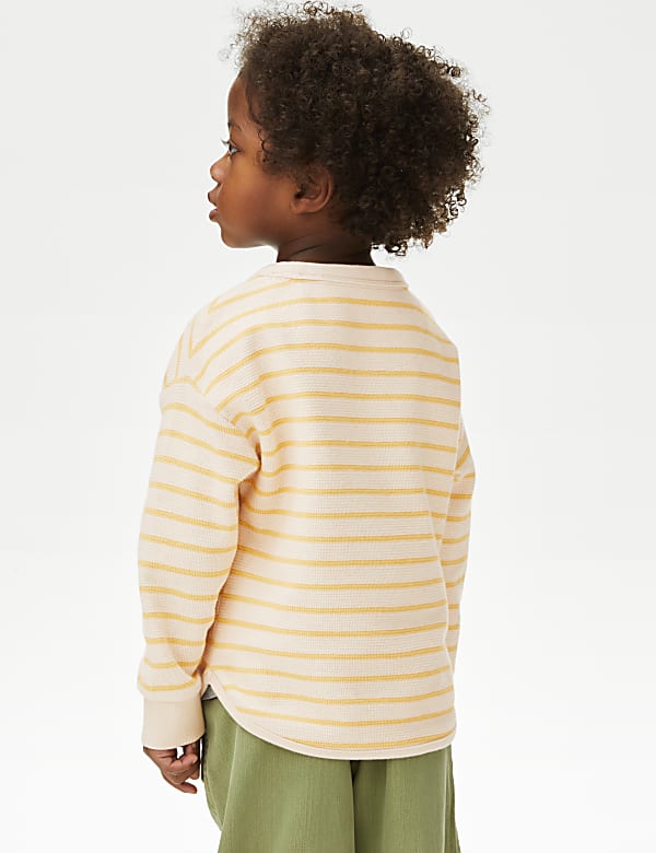 Cotton Rich Striped Sweatshirt