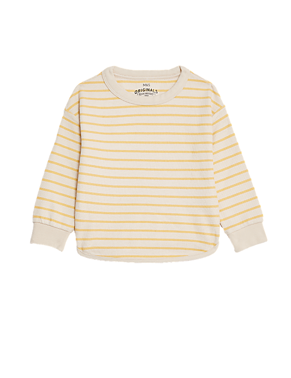 Cotton Rich Striped Sweatshirt