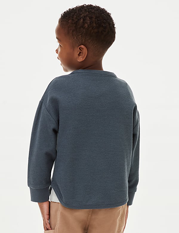 Cotton Rich Textured Top (2-8 Yrs) - MX