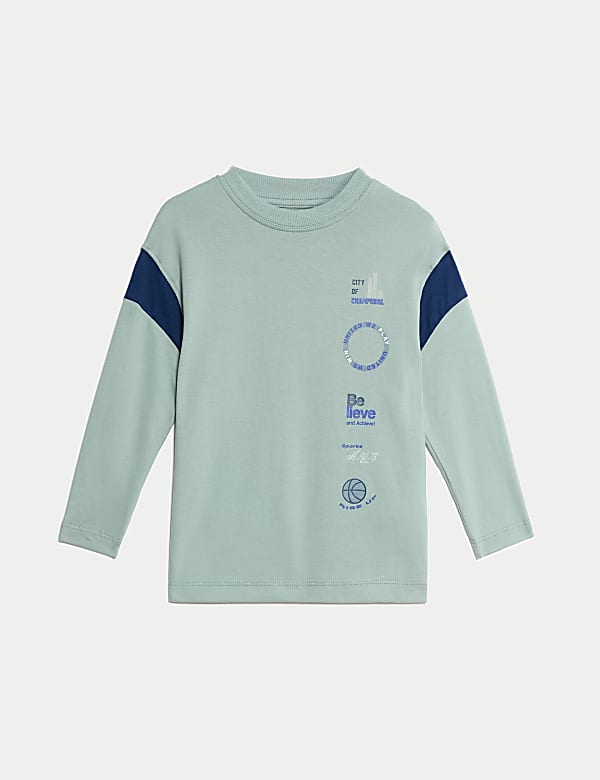 Pure Cotton Sport Graphic Top (2-16 Yrs) - IT
