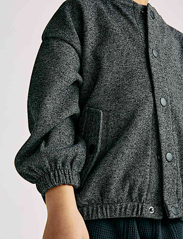 Cotton Blend Jersey Bomber Jacket (2-8 Yrs) - GR