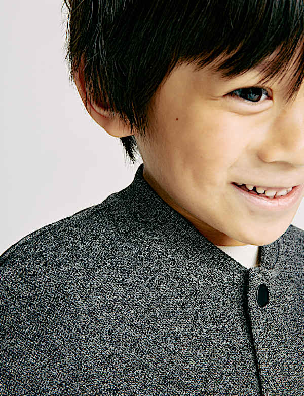 Cotton Blend Jersey Bomber Jacket (2-8 Yrs) - GR