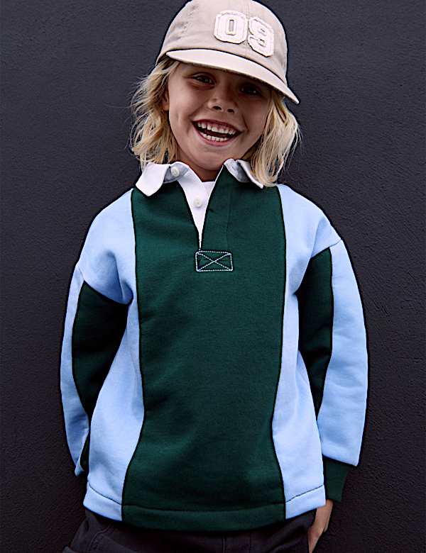 Cotton Rich Striped Rugby Top (2-8 Yrs) - BN