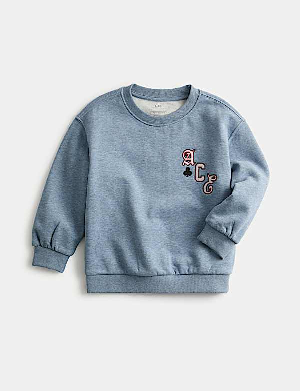 Cotton Rich Ace Embroidered Sweatshirt (2-8 Yrs) - EE