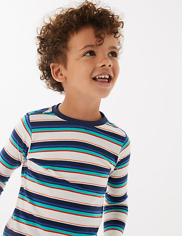 3pk Cotton Rich Dinosaur Tops (2-7 Yrs)