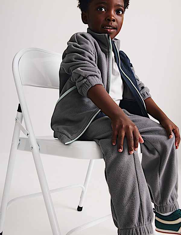 ז'קט פליז Unplug and Play עם רוכסן מלא (2&rlm;-8 שנים) - IL