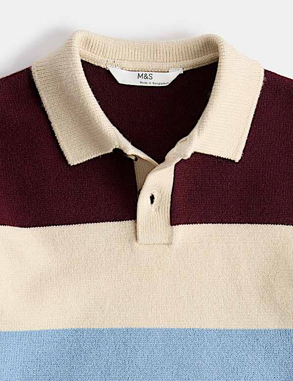 Striped Rugby Knitted Jumper (2-8 Yrs)