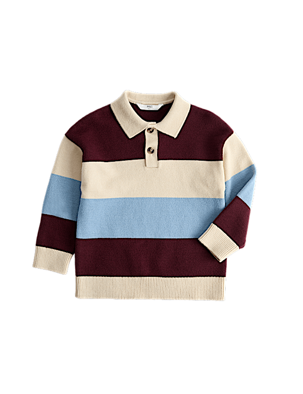 Striped Rugby Knitted Jumper (2-8 Yrs)