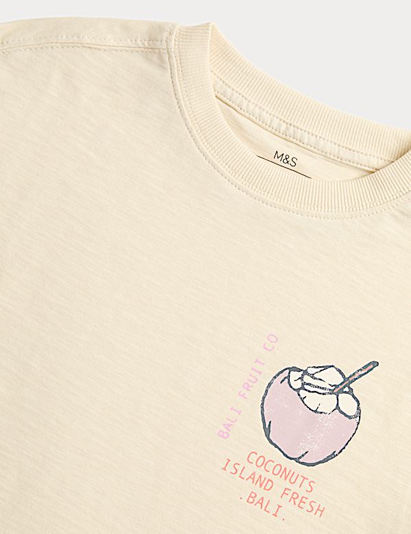 3 Pack Pure Cotton Fruit Graphic T-Shirts (2-8 Years)