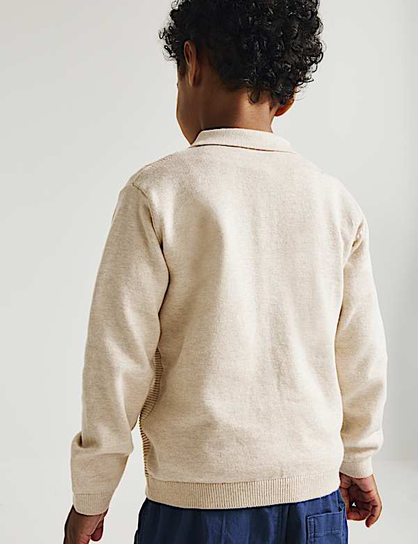 Pure Cotton Knitted Polo Shirt (2-8 Yrs) - JO