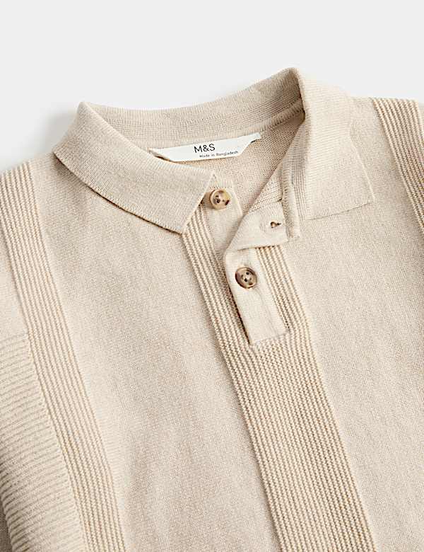 Pure Cotton Knitted Polo Shirt (2-8 Yrs) - JO
