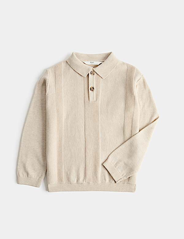 Pure Cotton Knitted Polo Shirt (2-8 Yrs) - JO