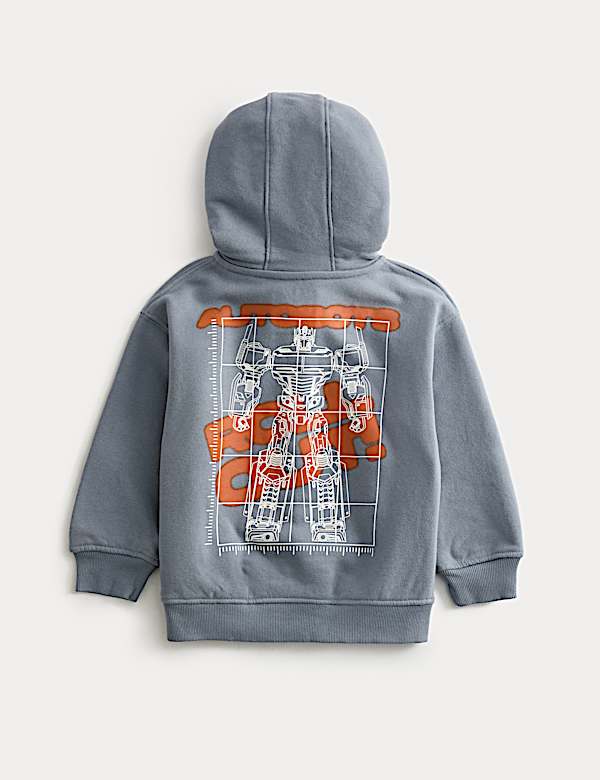 Cotton Rich Transformers&trade; Zip Hoodie (2-8 Yrs)
