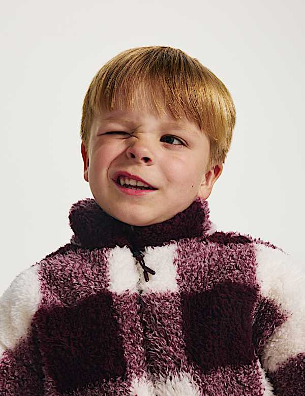 Borg Checked Jacket (2-8 Yrs) - MX