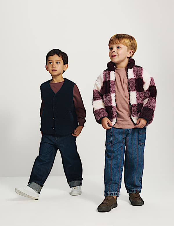 Borg Checked Jacket (2-8 Yrs) - MX