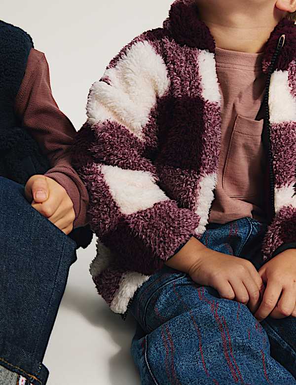 Borg Checked Jacket (2-8 Yrs) - MX