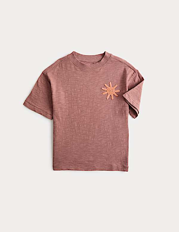Pure Cotton Embroidered T-Shirt (2-8 Years)