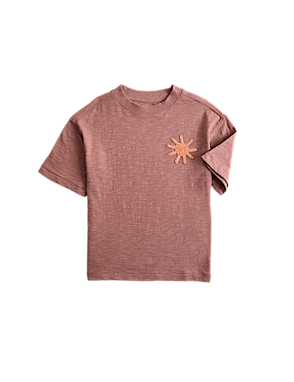 Pure Cotton Embroidered T-Shirt (2-8 Years)