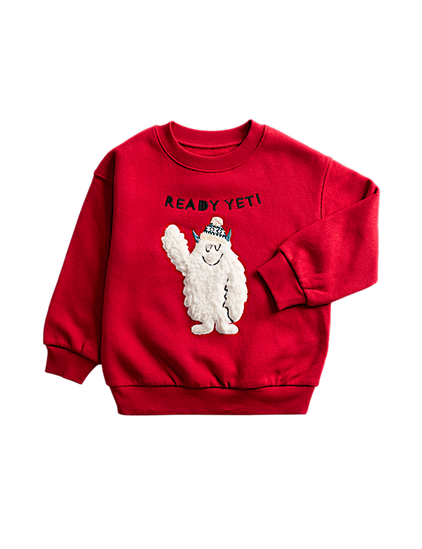 Cotton Rich Yeti Christmas Sweatshirt (2-8 Yrs)