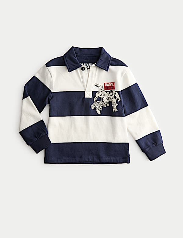 Pure Cotton Avengers™ Rugby Top (2-8 Yrs) - AT
