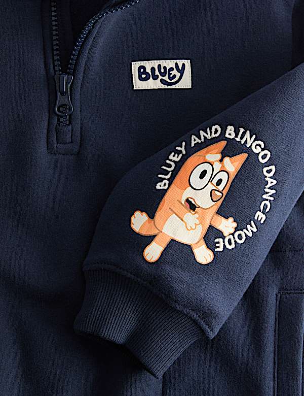 Φούτερ Bluey™ με φερμουάρ στο μισό μήκος και υψηλή περιεκτικότητα σε βαμβάκι (2-8 ετών) - GR