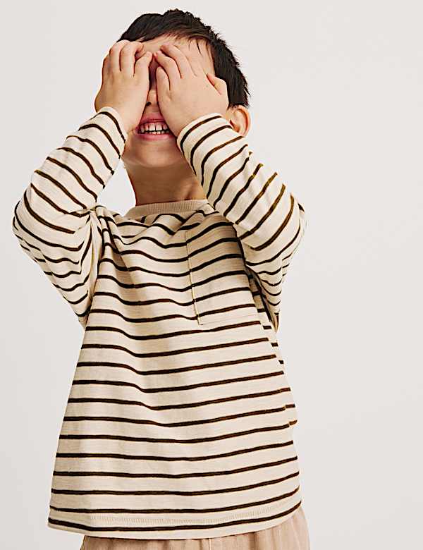 חולצת פסים מכותנה טהורה (8-2 שנים) - IL