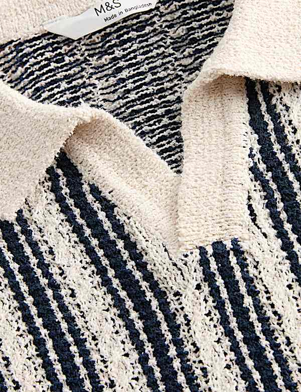 Cotton Rich Striped Knitted Top (2-10 Yrs)
