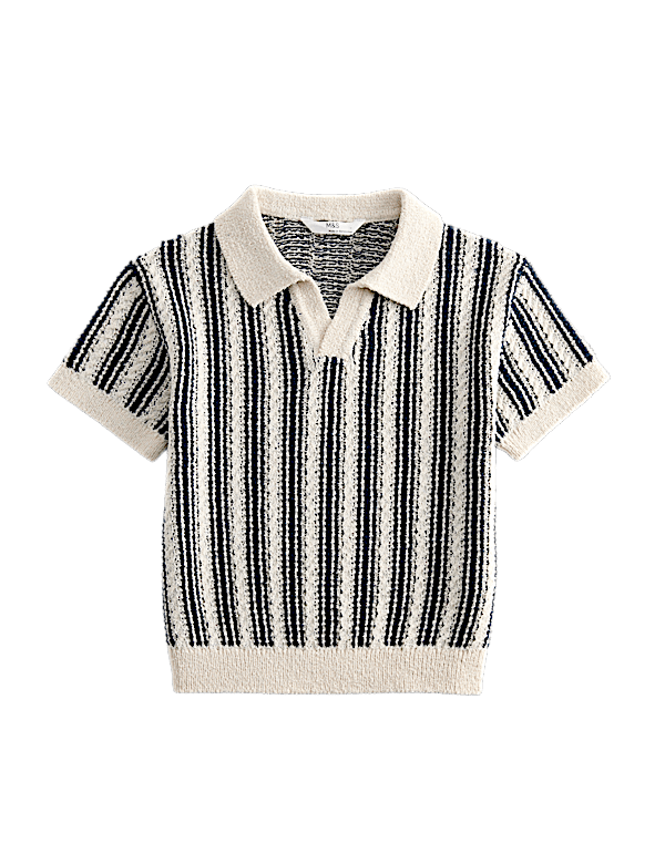 Cotton Rich Striped Knitted Top (2-10 Yrs)
