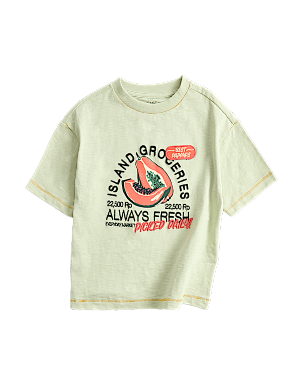 Pure Cotton Fruit Graphic T-Shirt (2-8 Yrs)