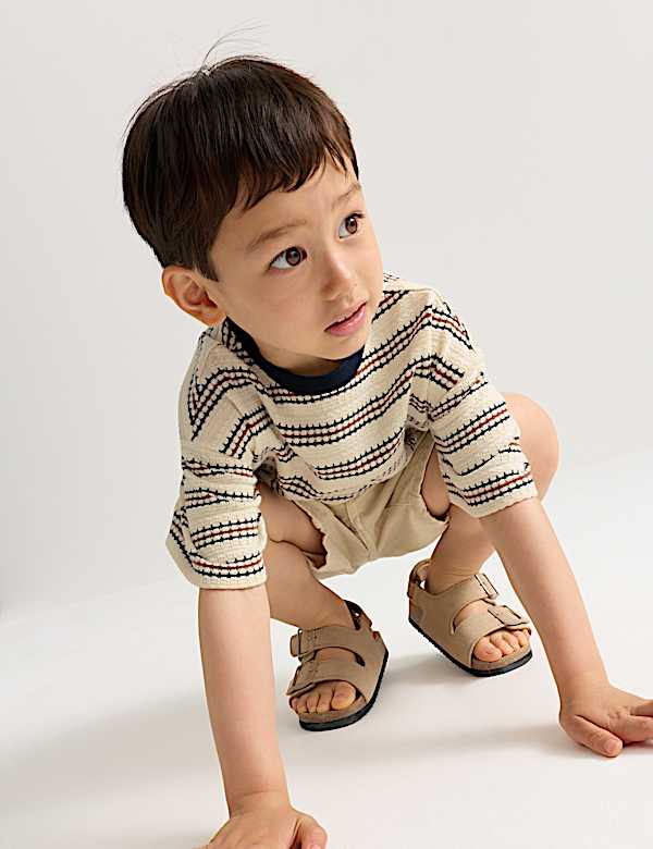 Cotton Rich Knitted Striped T-Shirt (2-8 Yrs) - JP