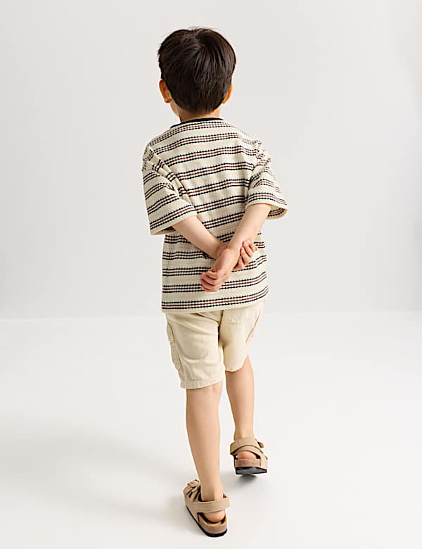 Cotton Rich Knitted Striped T-Shirt (2-8 Yrs) - JP