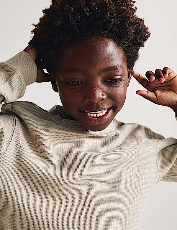 3 Pack Pure Cotton Waffle Tops (2-8 Yrs) - DE