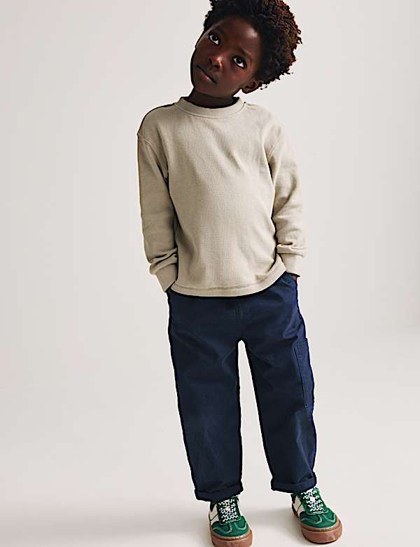 3 Pack Pure Cotton Waffle Tops (2-8 Yrs) - DE