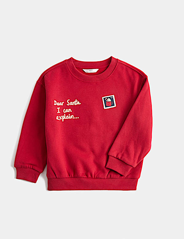 Cotton Rich Christmas Sweatshirt (2-8 Yrs)